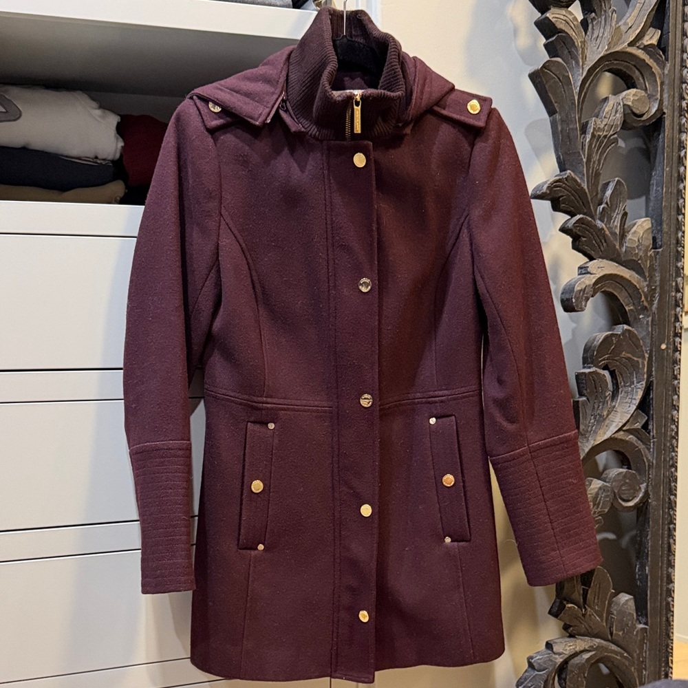 Michael Kors Plum Wool Coat
